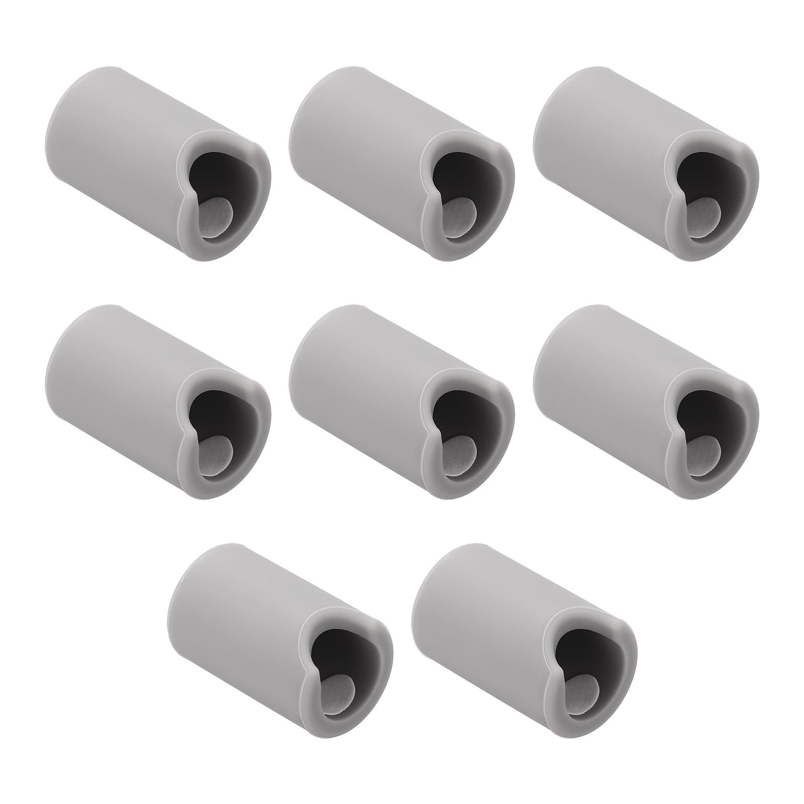 sourcing map 8 Pcs Round Silicone Cabinet Handle Corner Guards, Door Handle Safety Soft Edge Protector, Anti Collision Corner Drawer Bumpers for Table, Wardrobe, Furniture Handles, Gray