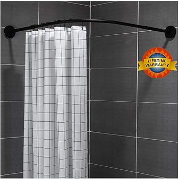 Barre Rideau Douche Tringle A Rideaux Sans Percage Tringle A Rideau De Douche Arquee De Barre De Douche Incurvee Support Tringle Rideaux Sans Percage 100 Antirouille Noireradian20 90x100cm Amazon Fr Cuisine Maison