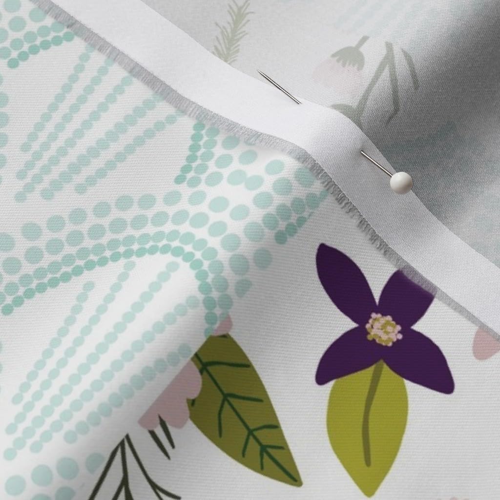 Spoonflower Fabric - Mermaid Mermaids Blanket Quilt Purple Printed on Organic Cotton Sateen Fabric by The Yard - Sewing Quilting Apparel Home Decor