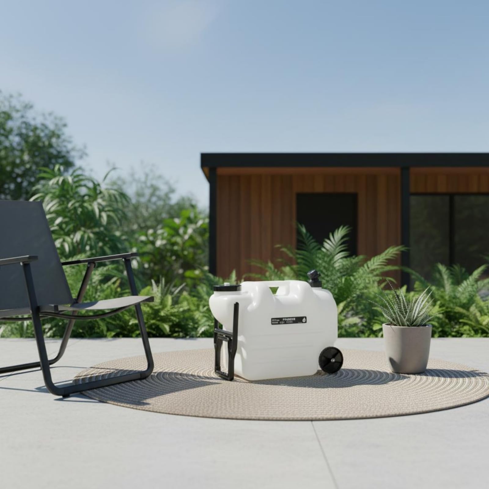 Qianly Tanque Agua Portátil con Ruedas Resistente Exterior Fácil Limpieza pósito para Camping, Coche, Excursión, Verde