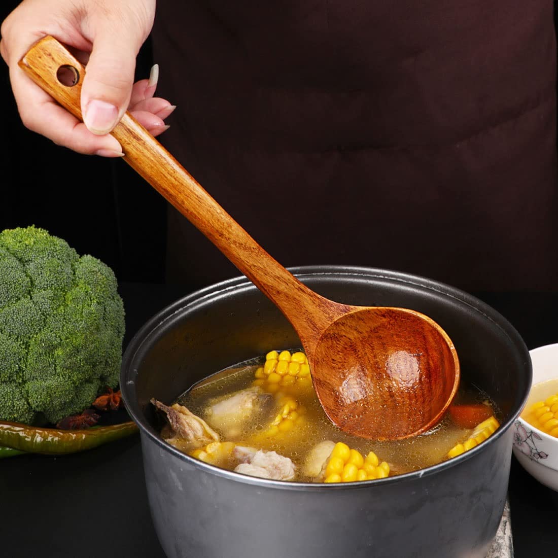 Kochutensilien Löffel Spatel 6 Stück Sets Küche Holz Kochen Gadgets