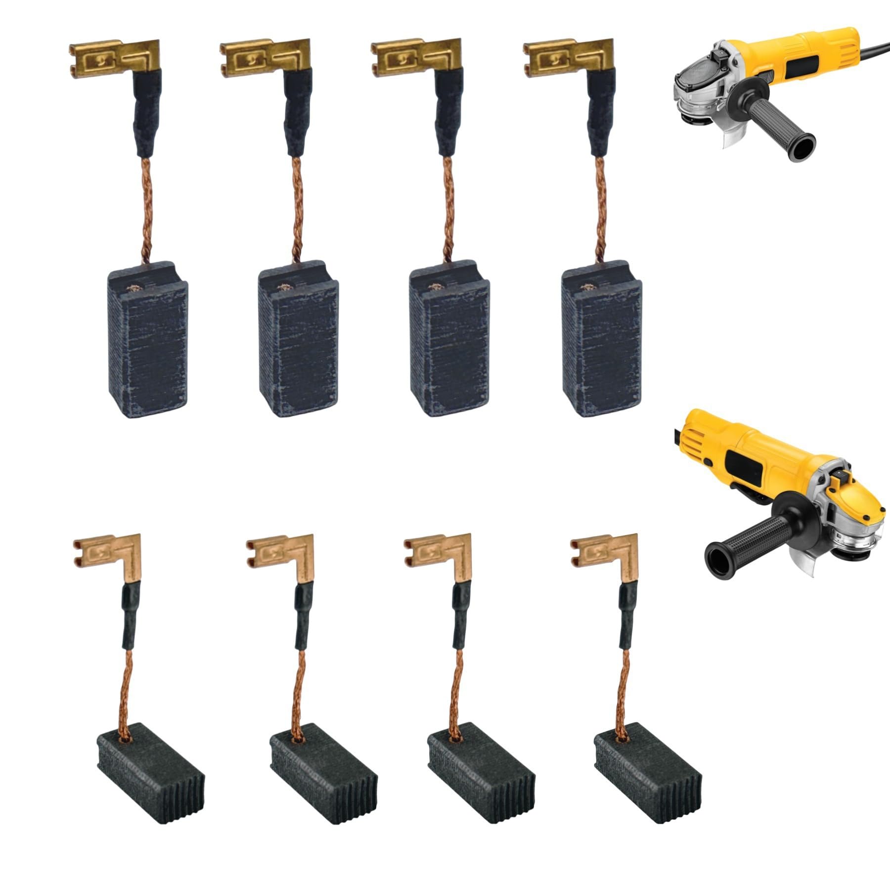 (8 Pack) N097696 Carbon Motor Brush Compatible with DeWalt DWE4011 DWE4011N DWE4012 DWE4120 DWE4120N DWE4887 DWE4887N Angle Grinder Motor Brush