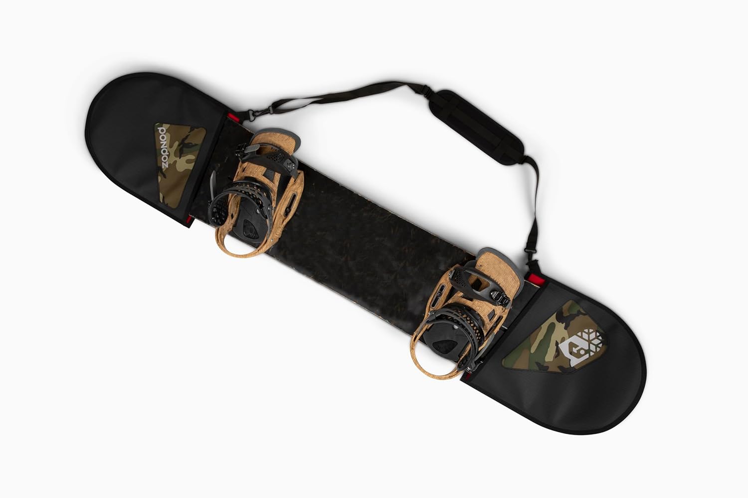 Pondoz Snowboard Cover/Snowboard Edge Protector/Snowboard Tip and Tail Protection/Adjustable Snowboard Carry Strap/Compatible with Truck Bed, Car Box, Ski Bag, and More