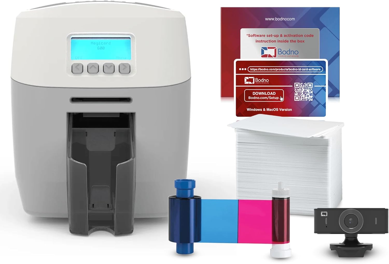 Bodno Magicard 600 Dual Sided ID Card Printer & Complete