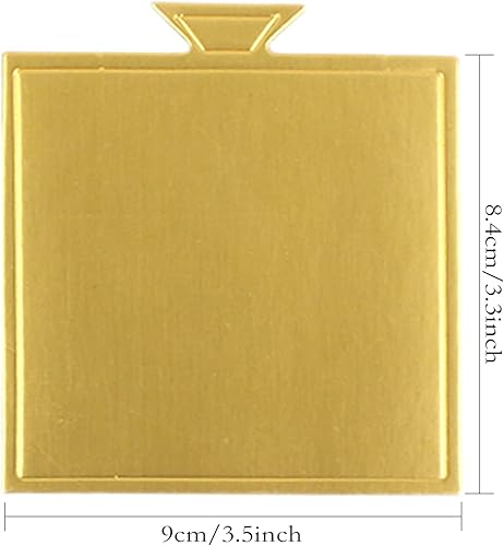 Vista 7 de 200 piezas de mini tablas para tartas, tableros de mousse dorados, bases de mini cupcakes, tablero de papel, para cupcakes, postres, bandeja