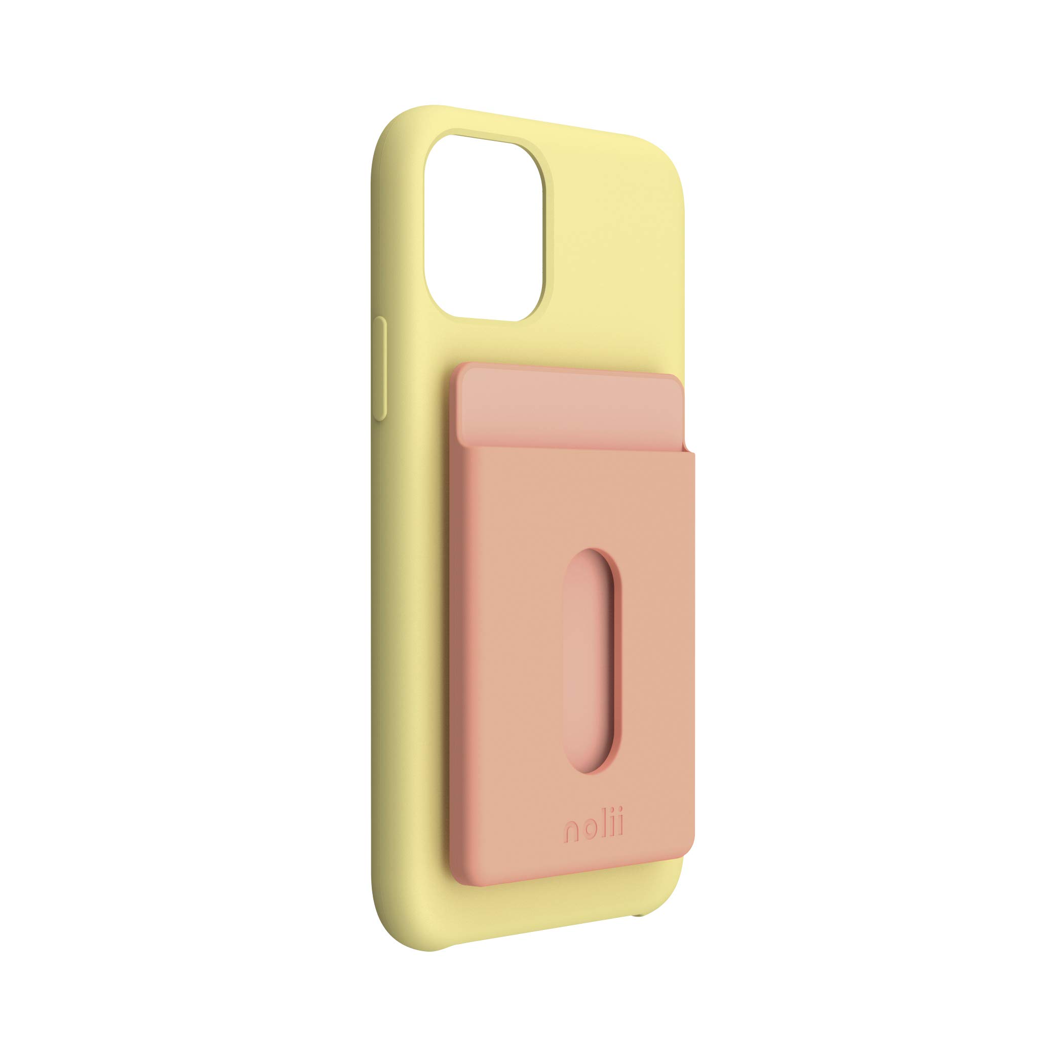 nolii iPhone 11 Pro Silicone Case with Card Holder Wallet | Shockproof | Scratch Proof Microfibre Inner Cushion | 2 Card capacity | Case Attaches to Other Accessories including Fitness Band & Battery