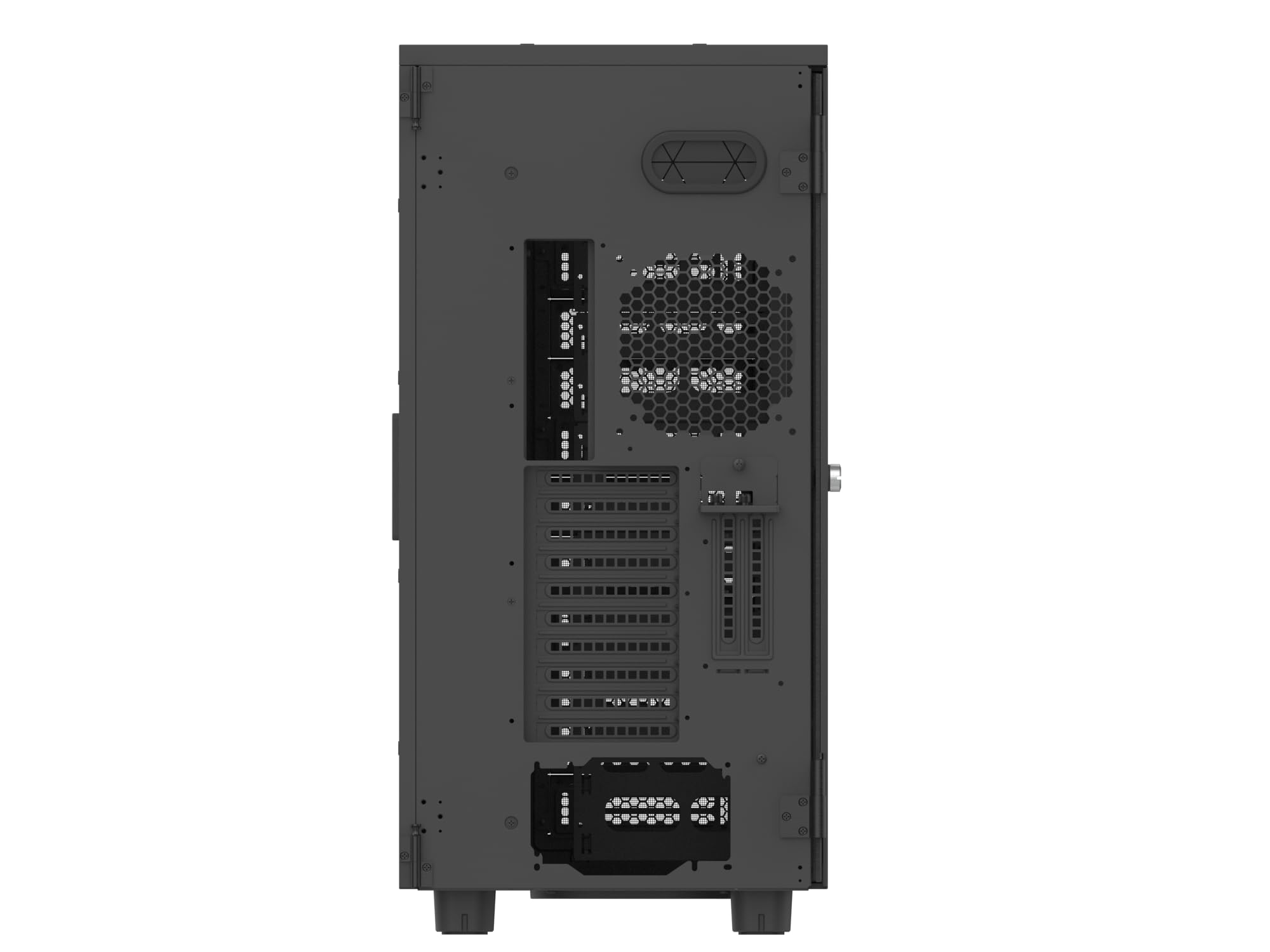 Thermaltake Podwozie AX700 Super Tower: obsługuje płyty główne XL-ATX, pięć kart graficznych i do osiemnastu dysków twardych, dwa perforowane panele boczne, ochrona przed