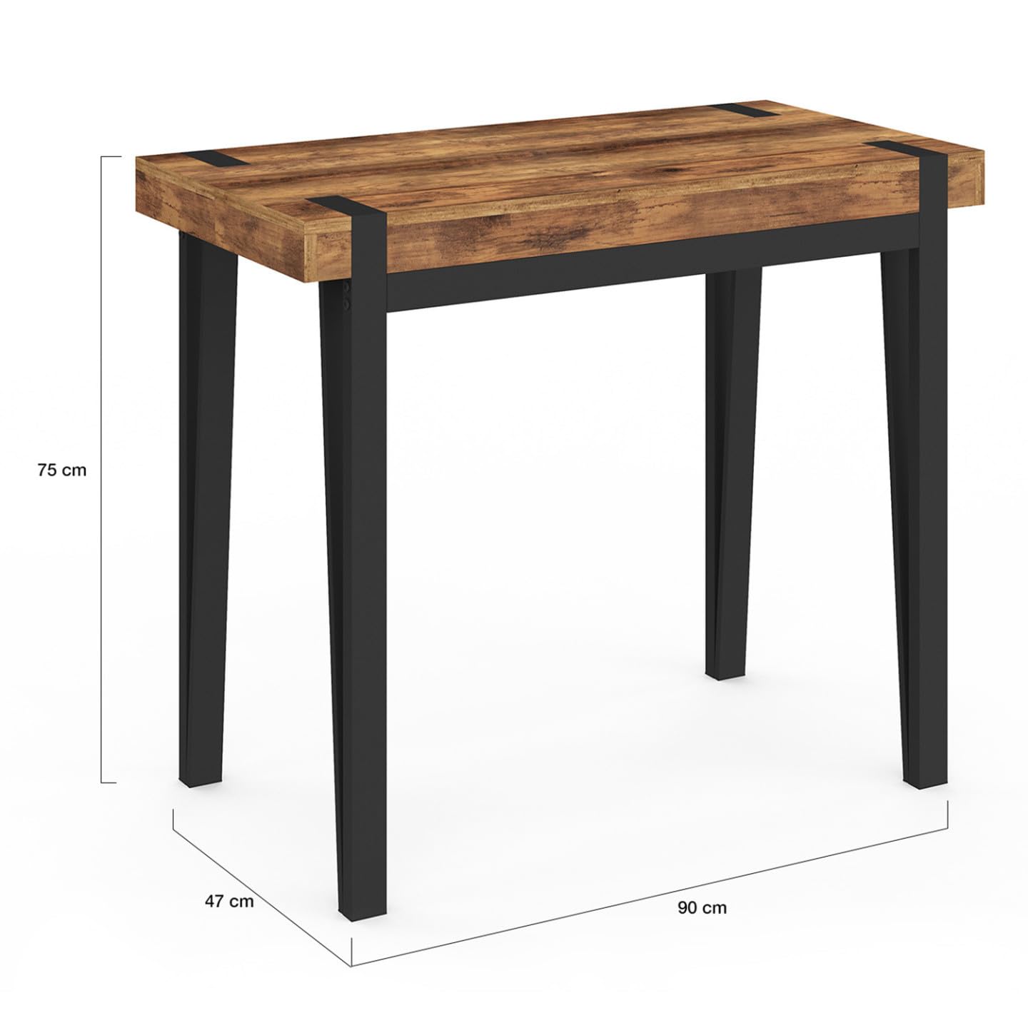 IDMarket - Consolle allungabile AUSTRIA, 10 posti, 235 cm, design industriale