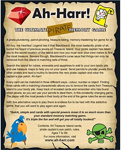 Ah-HARR! - The Ultimate Pirate Memory Matching Card Game for Kids and Adult Pirates image 5