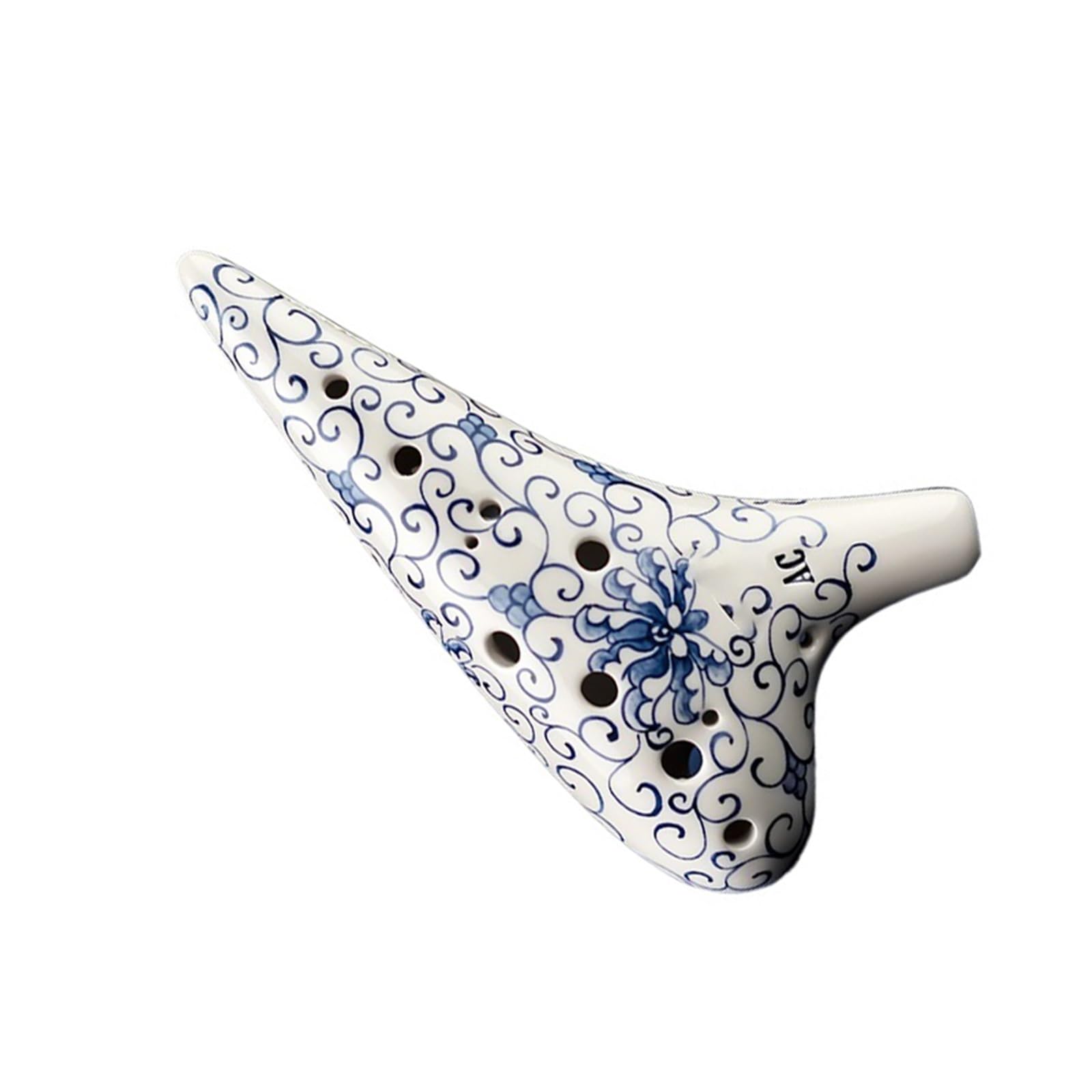 Ocarina instrumento Ocarina De 12 Agujeros Con Clave C Alto Juego De 4 Piezas Para Principiantes(12-hole white seven-piece set)