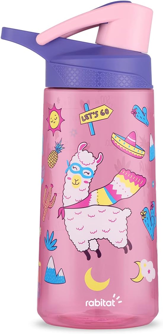 FLIP LOCK Tritan Water Bottle – 2 Years Brand Warranty Chatter Box 550ml | BPA-Free | Leakproof & Durable Bottle for Kids | School Water Bottle for Kids | Spill-Proof Sipper for Boys & Girls