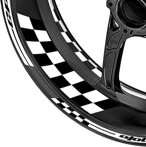 KETABAO Calcomanías de llanta de 17 pulgadas compatibles con MT-07 MT-09 MT-10 MT-03 YZF R7 2021 2022 YZF R3 R6 R1 blanco