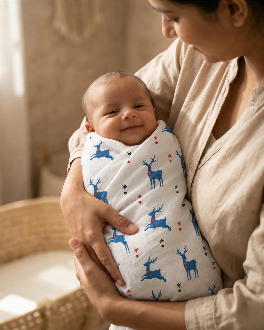 TinyLane Cotton Swaddle Wraps - Newborn Baby Set -2 TinyLane Cotton Swaddle Wraps - Newborn Baby Set -2