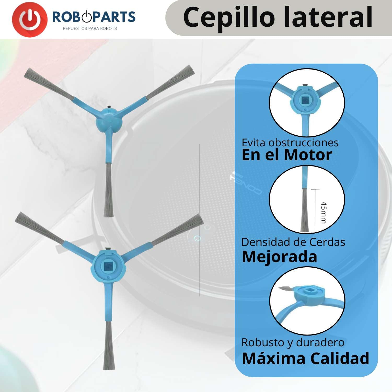MIRTUX Confezione da 3 filtri compatibili con Roomba Combo R1138 - R111840. Kit di ricambi per filtri con accessori di ricambio per tre filtri