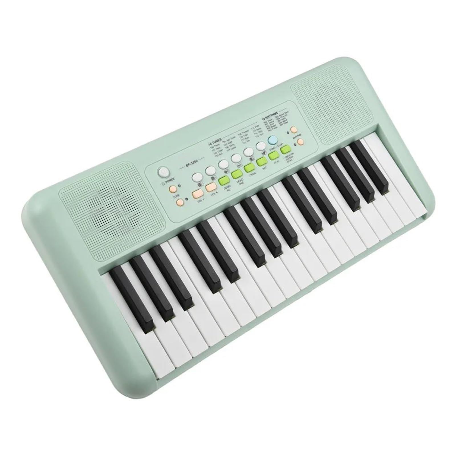 Pianino Elektroniczne Profesjonalne Pianino Elektroniczne Z 32 Klawiszami I Dwoma Głośnikami I Mikrofonem Przenośne Urządzenie Muzyczne(Light green)