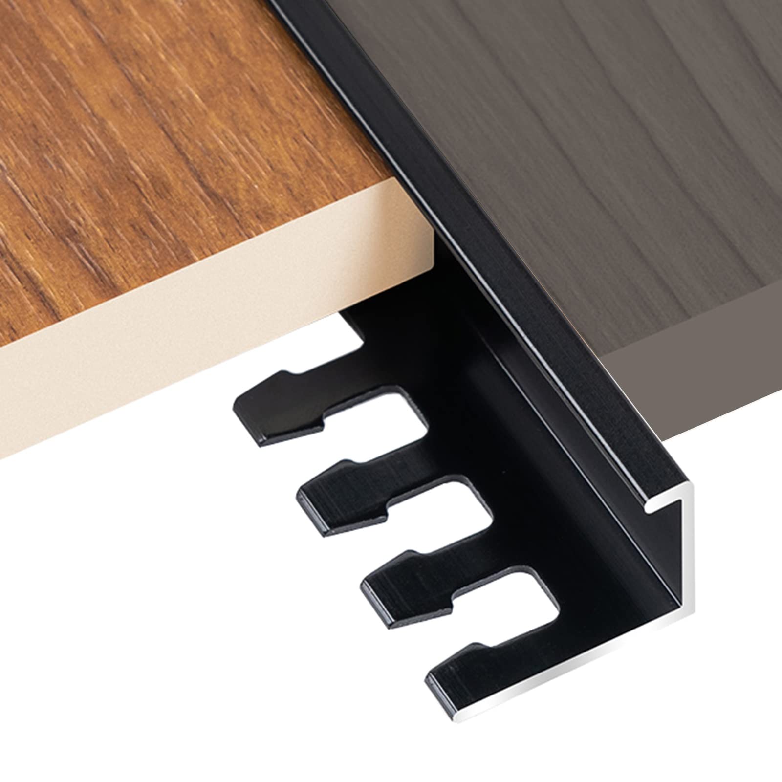 Remys Black Waterproof Cuttable Thresholds Reducer Wood To Tile,Flooring Transition Strip For Front Door Doorway, 35/39/47/55/59 Inch Long Edge Trim(,120Cm/47.2In)