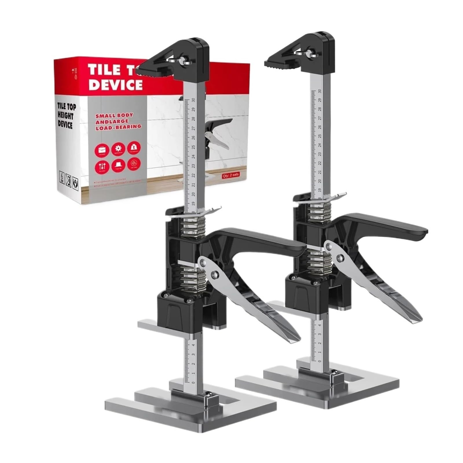 Brazo de Ahorro Mano Obra, regulador Altura 15,5 Pulgadas, Herramienta elevación Manual, Gato Elevador for Instalar Puertas y tableros gabinetes(2pcs)