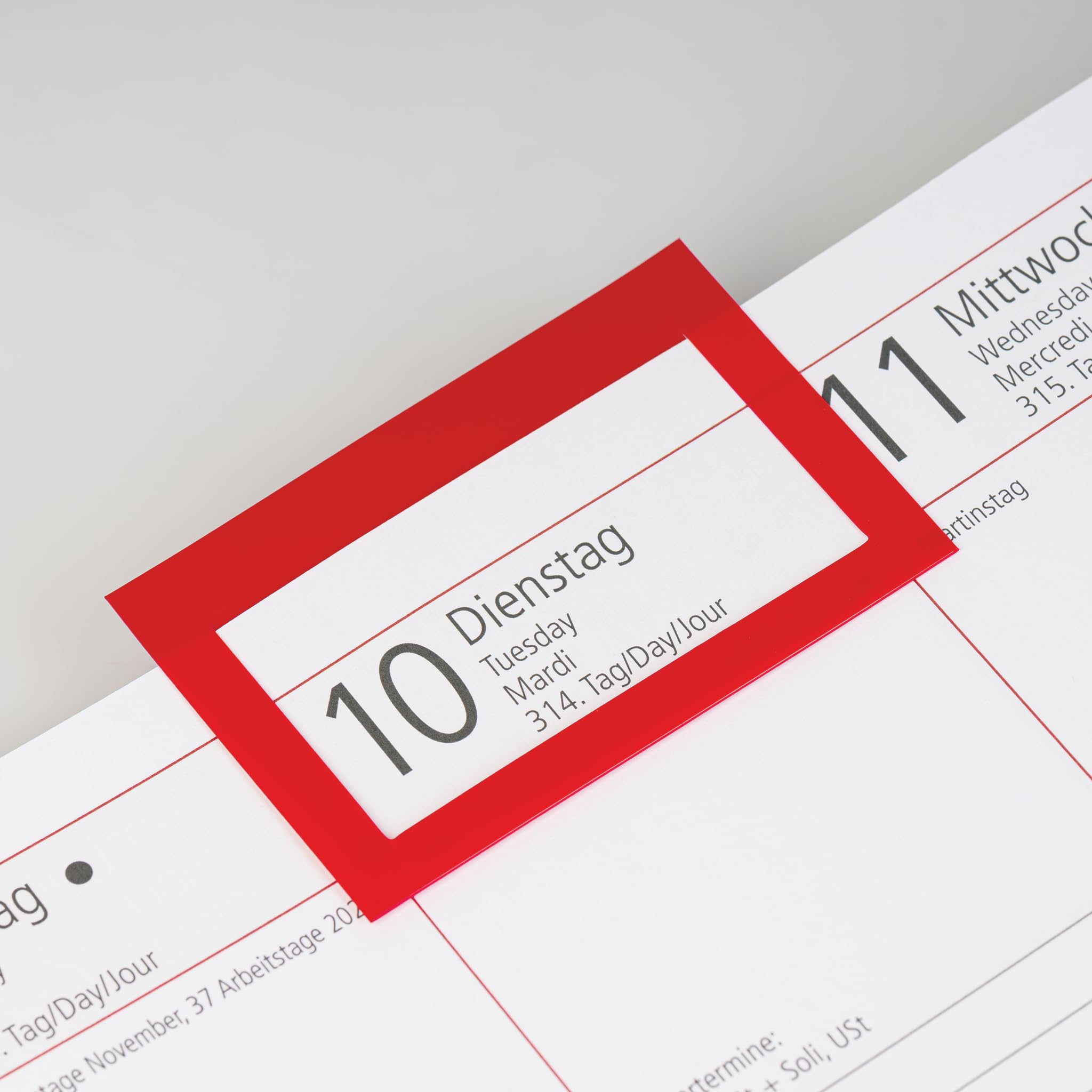 rido/idé Buchkalender Premium Mod. Managerkalender TM 2027 | 20,5×26 cm, Leder, weinrot