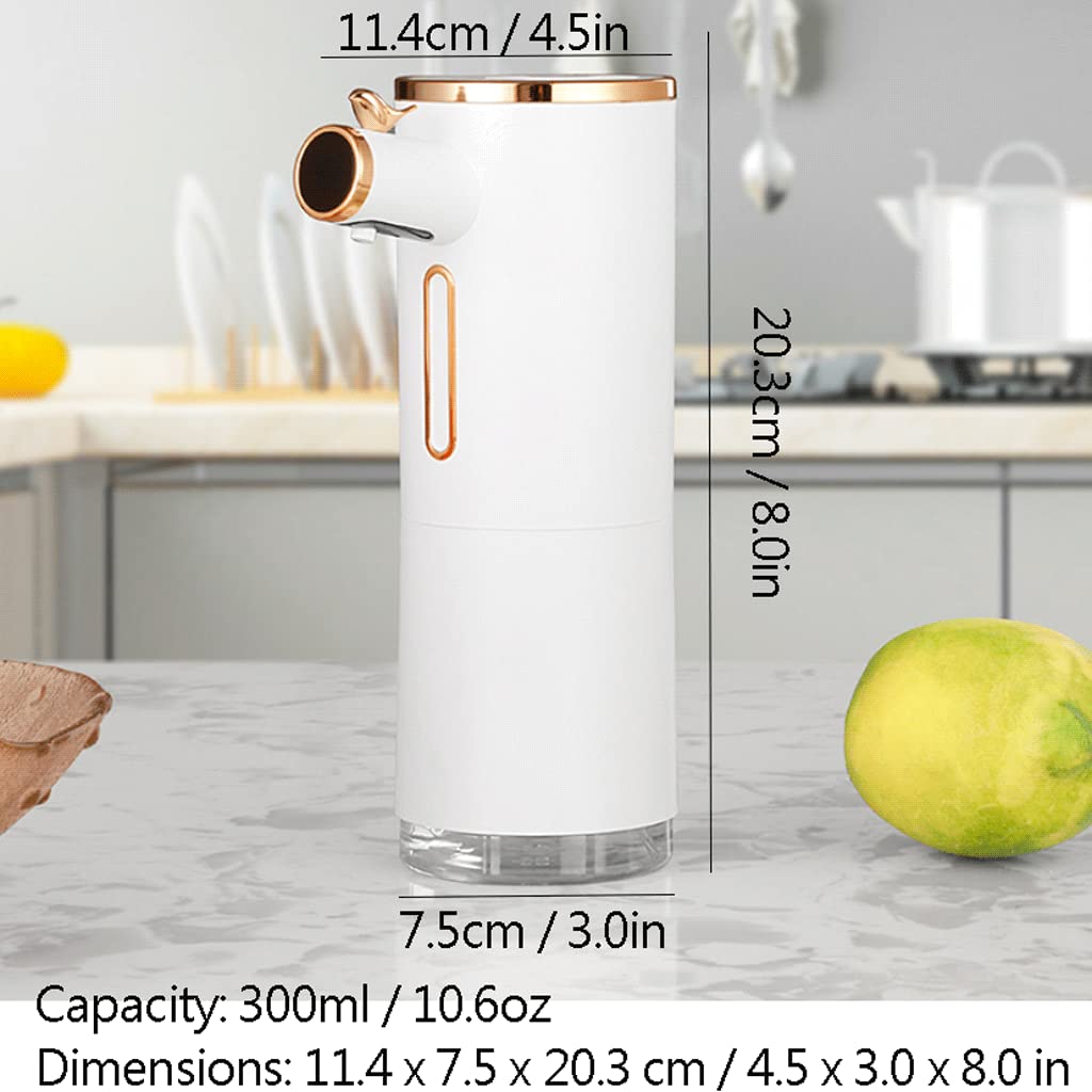 Praktyczny Smart Sensor Zeepdispenser USB Oplaadbare Aanrecht Dispenser 300 ml/10.6 oz Grote Capaciteit Plastic Fles Schuim Type popularny