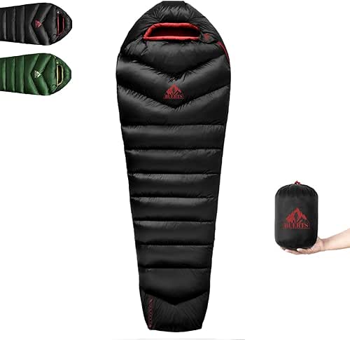 Down Backpacking Sleeping Bag 620FP, Lightweight Sleeping Bag for Adult