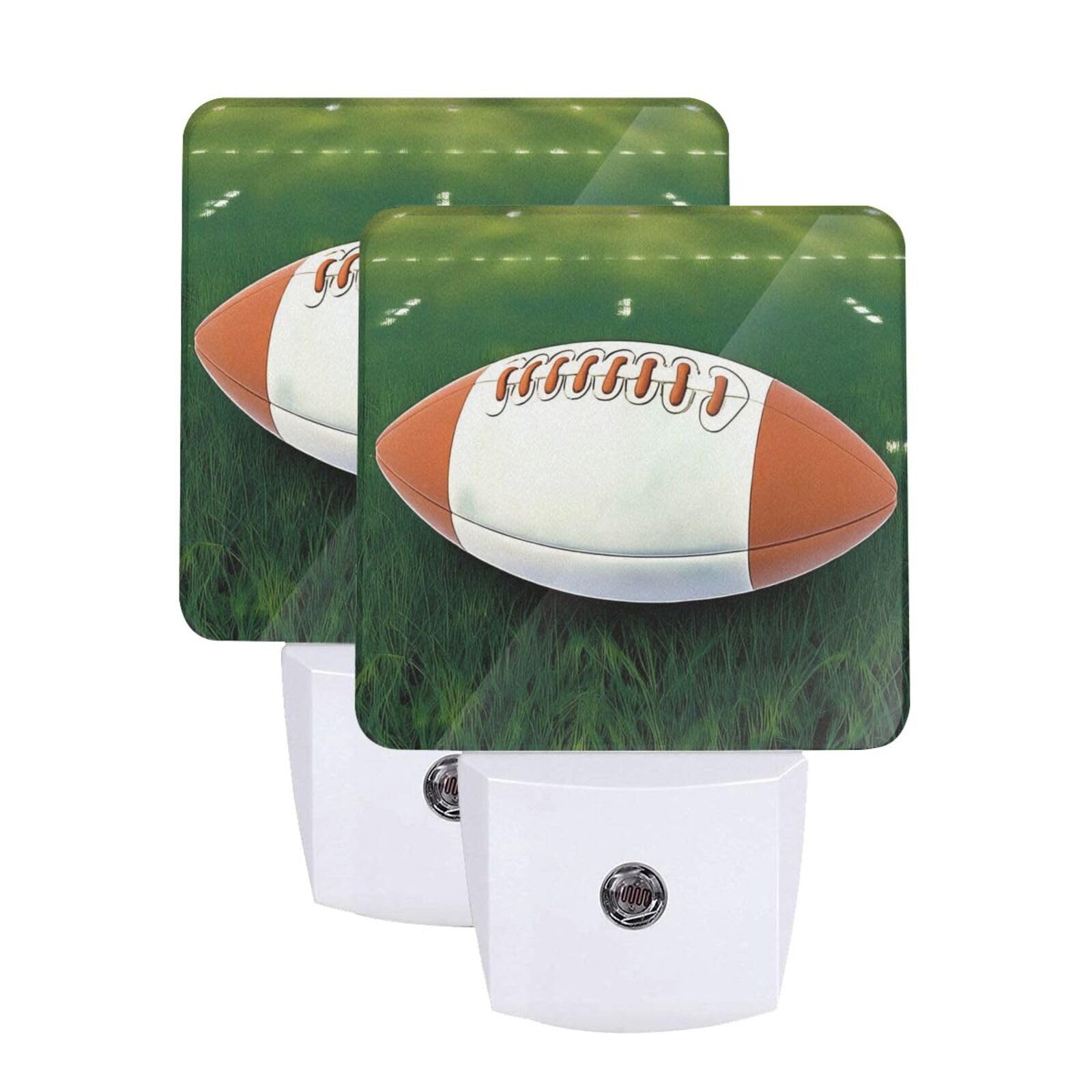 BGHEWRT White Rugby Ball 2PCS Night Light,Energy Saving,Environmentally Material Fall Prevention at Night,Suitable for Children's Room,Bedroom,Hallway