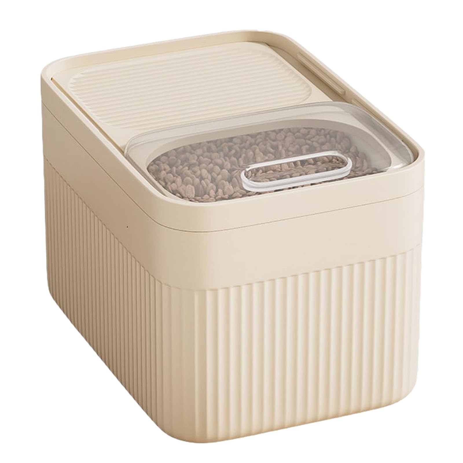 Dog Food Storage Container, Airtight Cat Food Storage Container with Lids & Measuring Cup, Large Pet Dry Food Storage Bins for Dog Treats and Cat Food