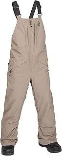 Volcom Barkley Ins Bib Overall Chestnut - Pantalón de esquí y nieve para niño, talla XXL, color marrón