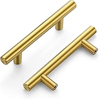 Vista 1 de Ravinte - Paquete de 25 unidades Tiradores para gabinetes de 5 pulgadas de acero inoxidable en latón cepillado para cajones de cocina o armarios