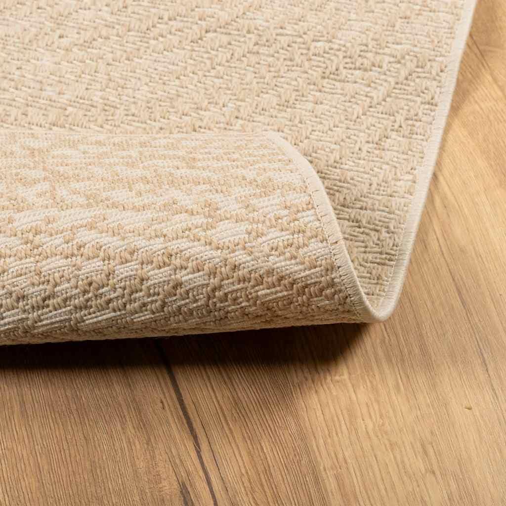 Alfombra para exteriores (120 x 170 cm, polipropileno, con aspecto de yute, resistente a los rayos UV, para balcón, sala de estar, luz y resistente, para sala de estar, terraza, jardín