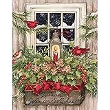 LANG 'Window Box Snow' Christmas Cards by Susan Winget, 18 Cards with 19 Envelopes and Beautiful Snowy Artwork, Perfect for Sending Warm Wishes this Holiday Season, 5.375' x 6.875' (1004688)