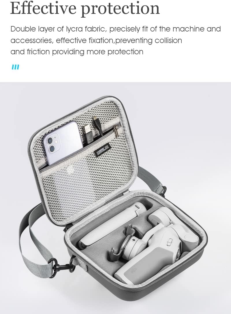 For DJI Osmo Mobile SE/OM 4 SE/OM 4 Drone Portable Storage Carrying Case Travel Bag Handbag DJI OM 4 Case PU Case Accessories Case Waterproof Portable Storge Shoulder Bag Travel Suitcase (111481)
