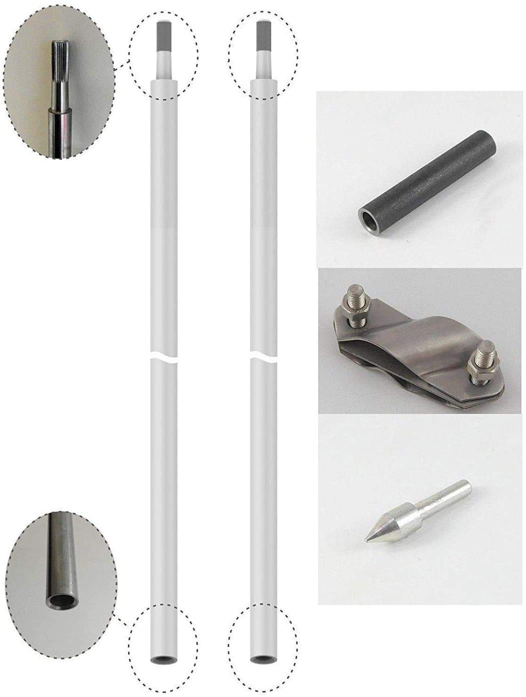 Tiefenerder Erder Erdung Staberder Ø20mm V4A Set 3m Zusammensetzung