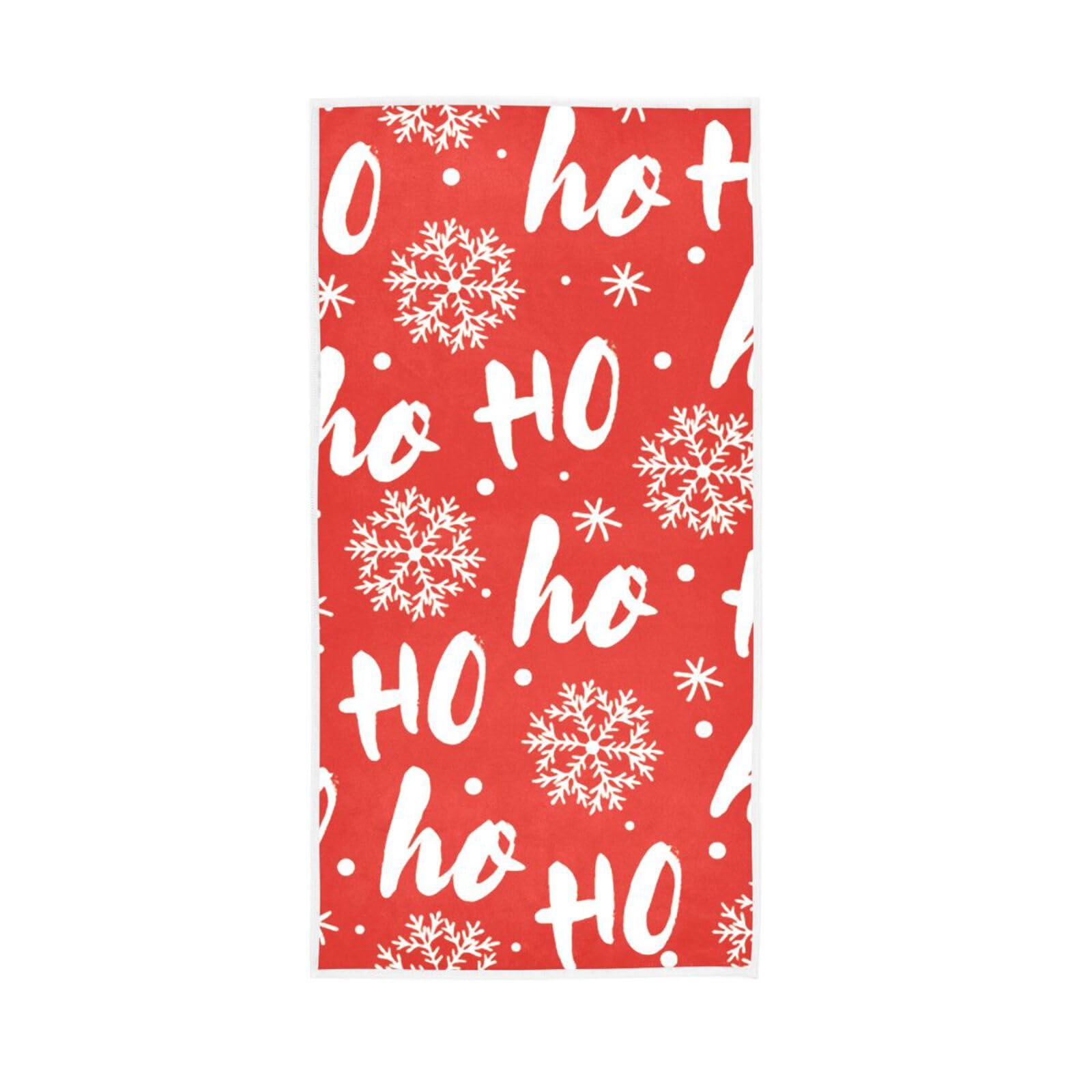 LSRCPD Hohoho Santa Claus Towles, 15 x 30 Inches, Spa Towels for Body Travel Hand Towels