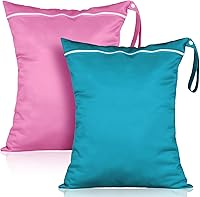 Vista 21 de Shappy 2 piezas de bolsa grande de lavandería para viajes, lavable, impermeable, húmeda y seca, bolsa grande para ropa sucia, para baño