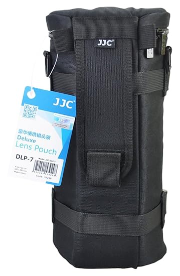 JJC DLP-7 Deluxe Lens Pouch for Sony E 3.5-5.6/18-55 OSS SEL1855 & SAM SAL1855 Olympus Zuiko Digital 14-45mm & 14-42mm 1:3.5-5.6 ED SMC PENTAX-DAL 1:4-5.6 50-200mm ED & 1:3.5-5.6 18-55mm