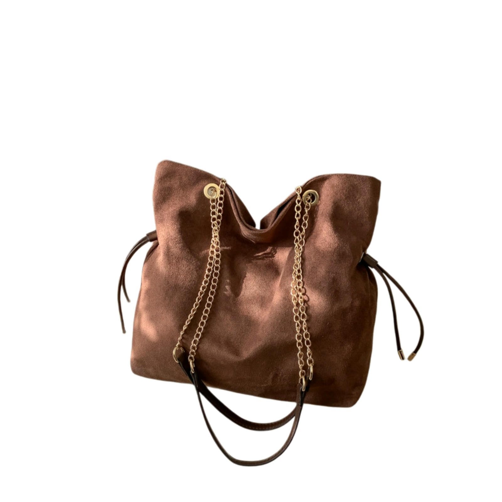 CYUCHENC crossbody bag Large-capacity, Fashionable, Versatile, Simple, Casual, One-shoulder Handheld Tote Bag-brown
