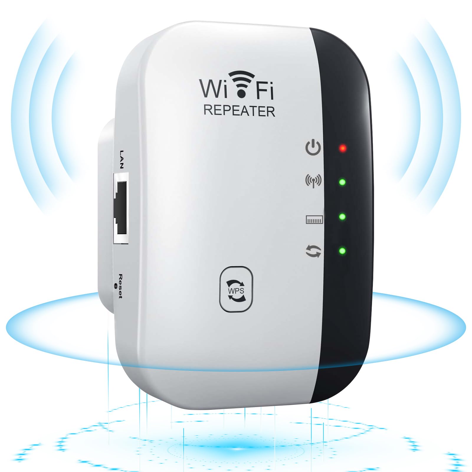 Repetidor WiFi 300Mbps Extensor WiFi,2.4Ghz Amplificador de Señal WiFi Extender,con Puerto Ethernet RJ45,con Modo Repetidor/Ap y Protección ...