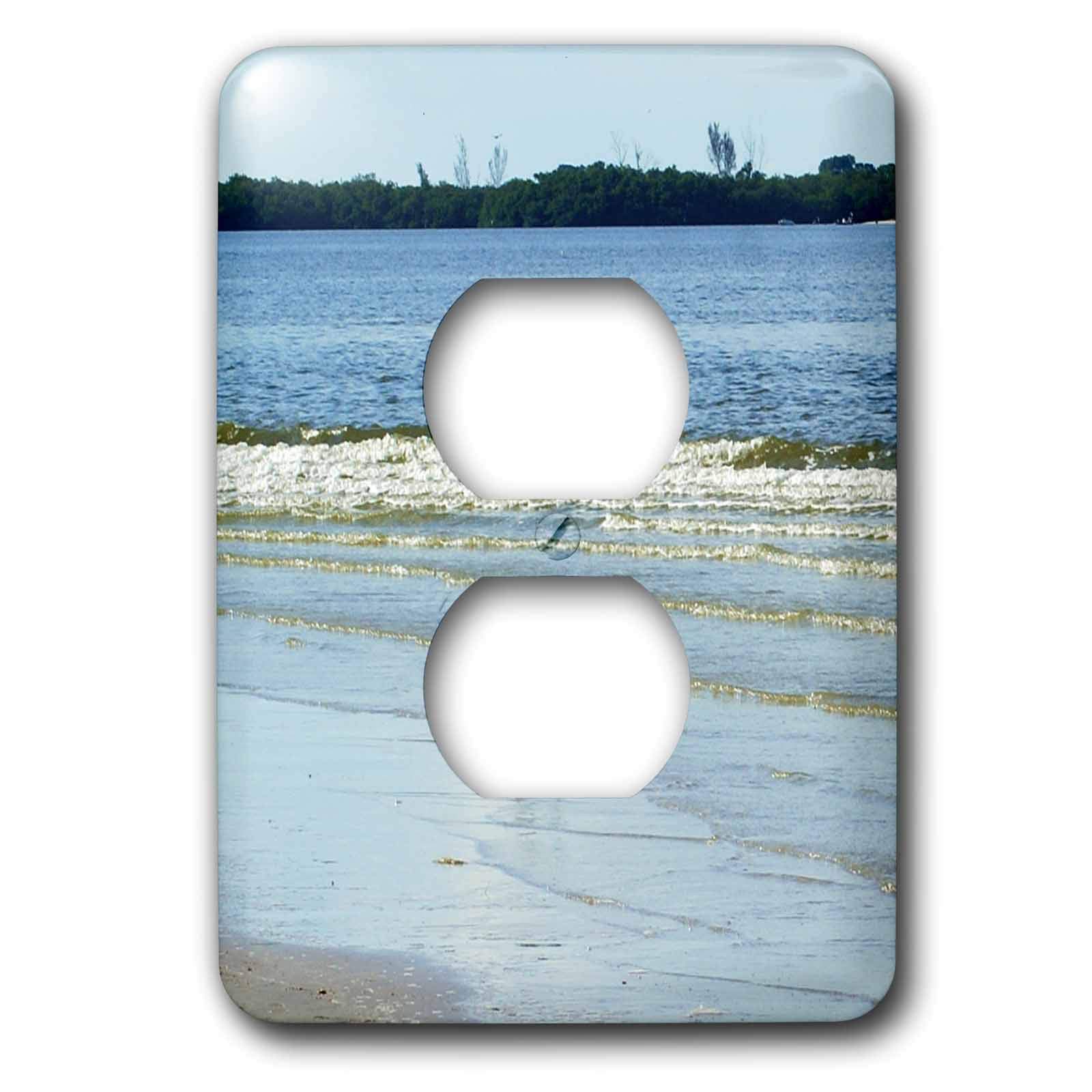 Housse de prise 2 prises terrier sur plage 3dRose lsp_33220_6 décorative pour interrupteur