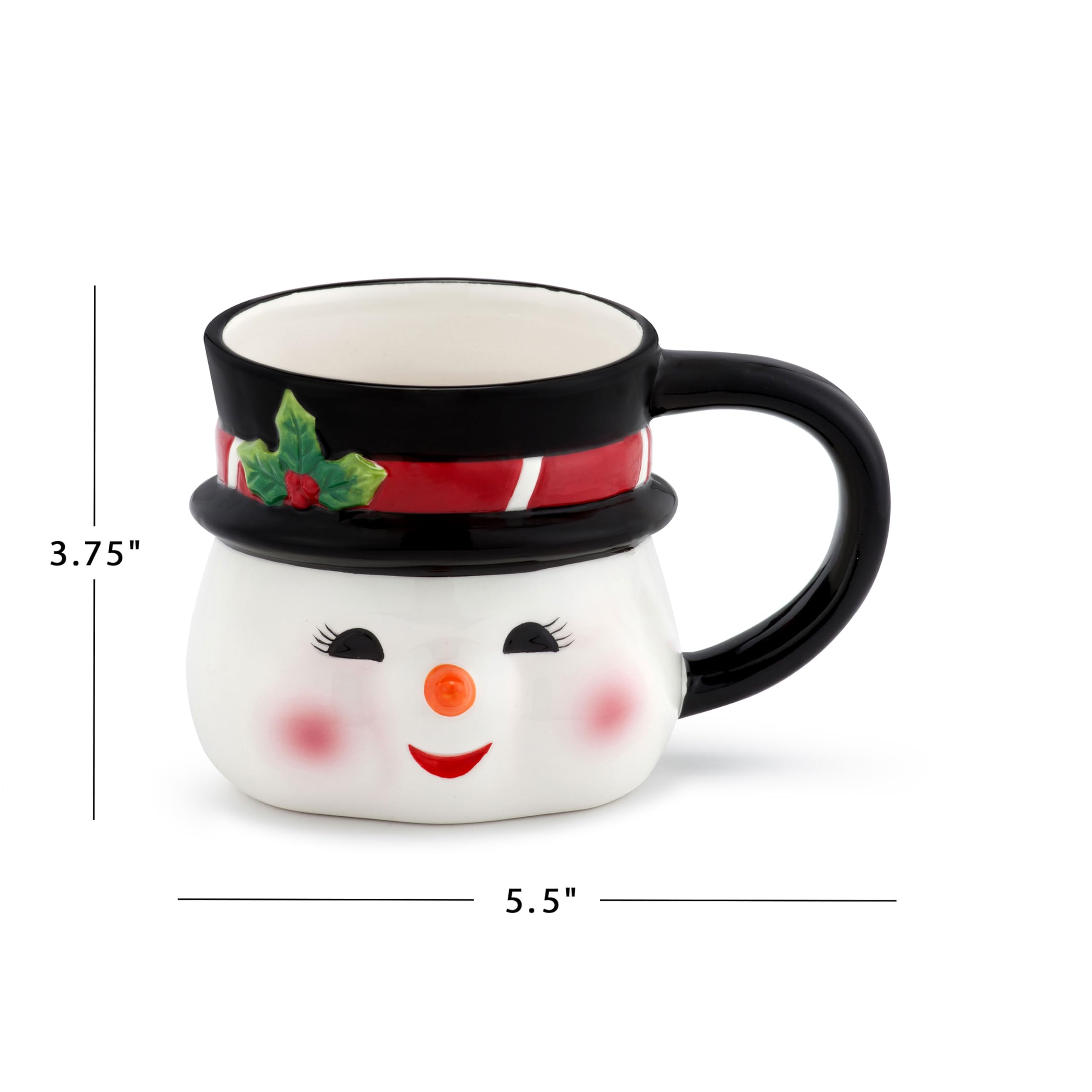 Mr. Christmas Taza de muñeco de nieve de 16 onzas