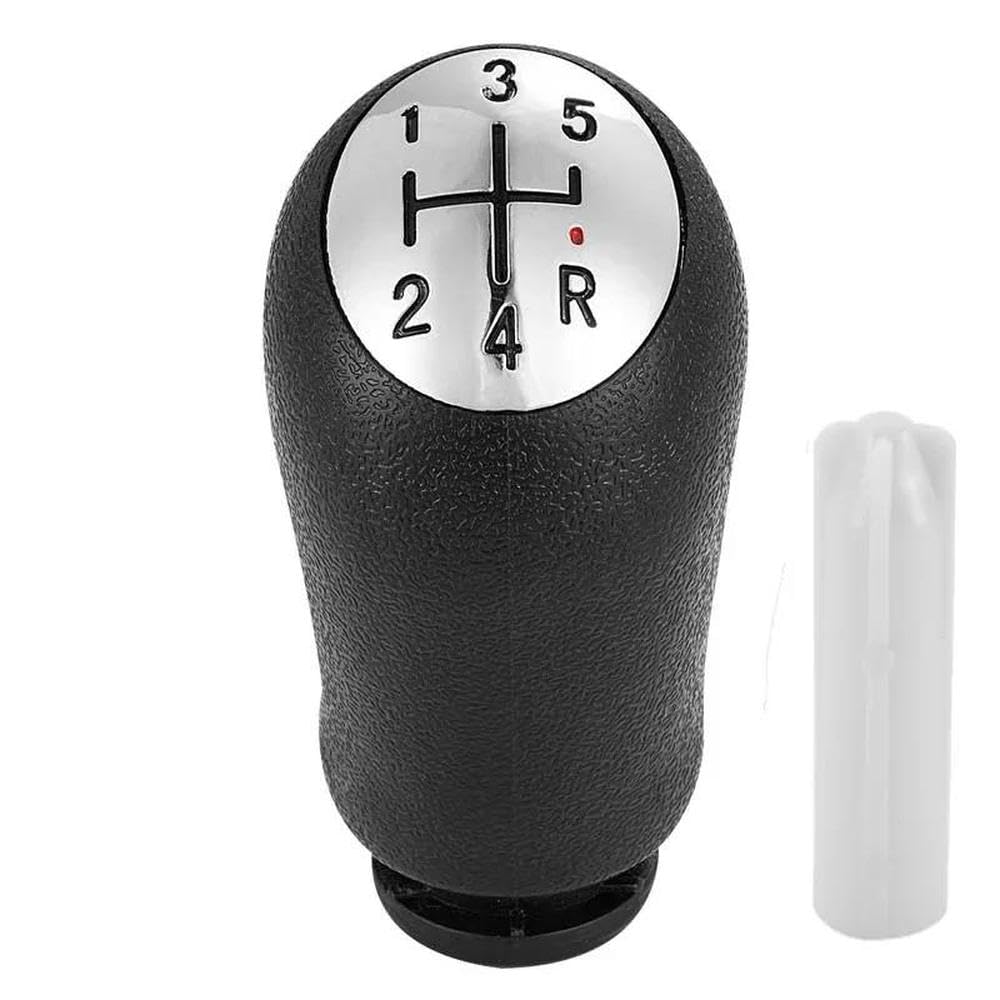 SXQPOCAR Gear Shift Knob 5 Speed Gear Shift Knob Lever Shifter Handball for Modus for Grand Modus (Depuis 2004) Shift Lever Head(Chrome)