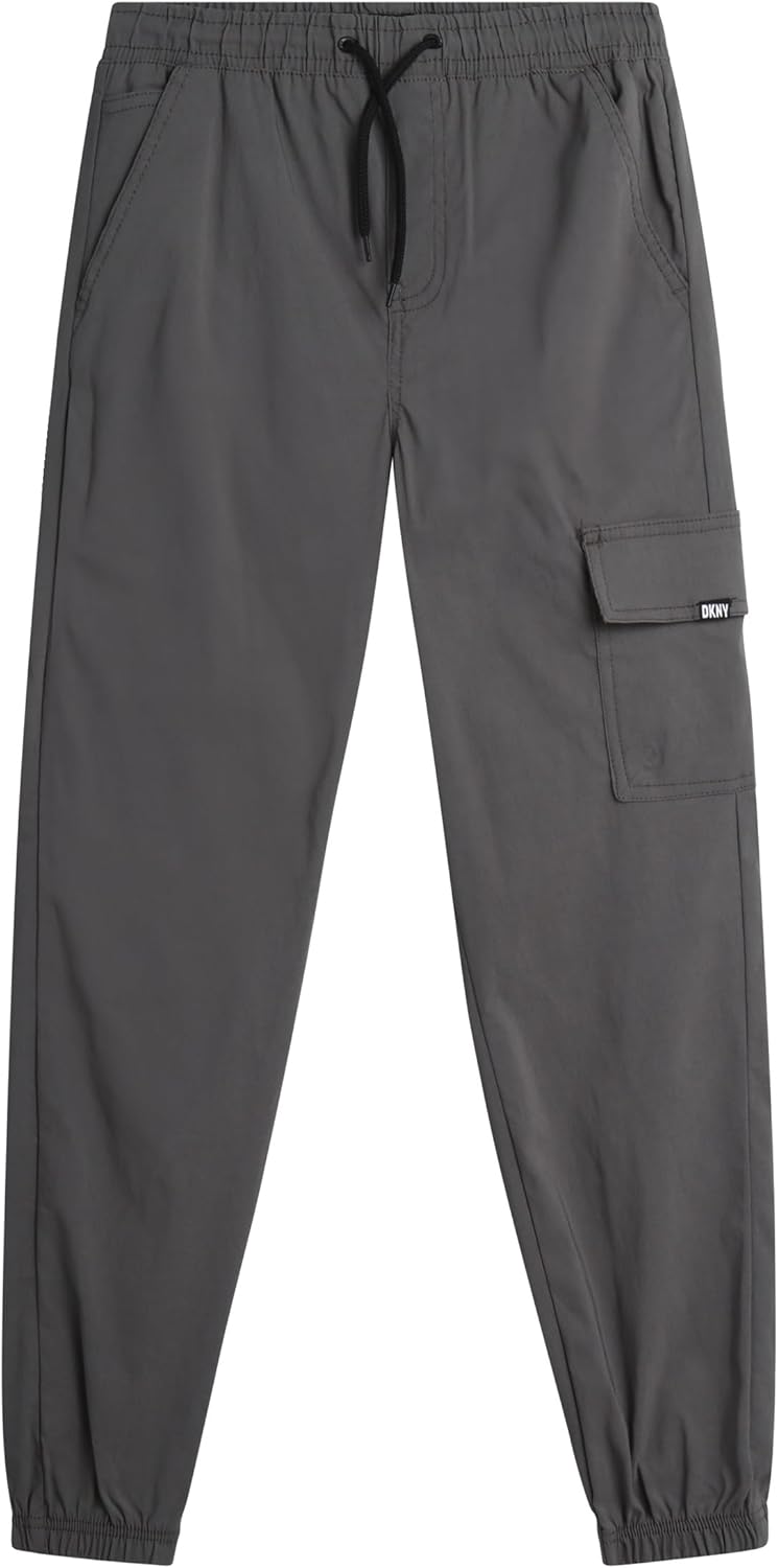 DKNY Boys Jogger Pants - Lightweight Performance Stretch Tech Sweatpants (8-16) - Athletic Pants