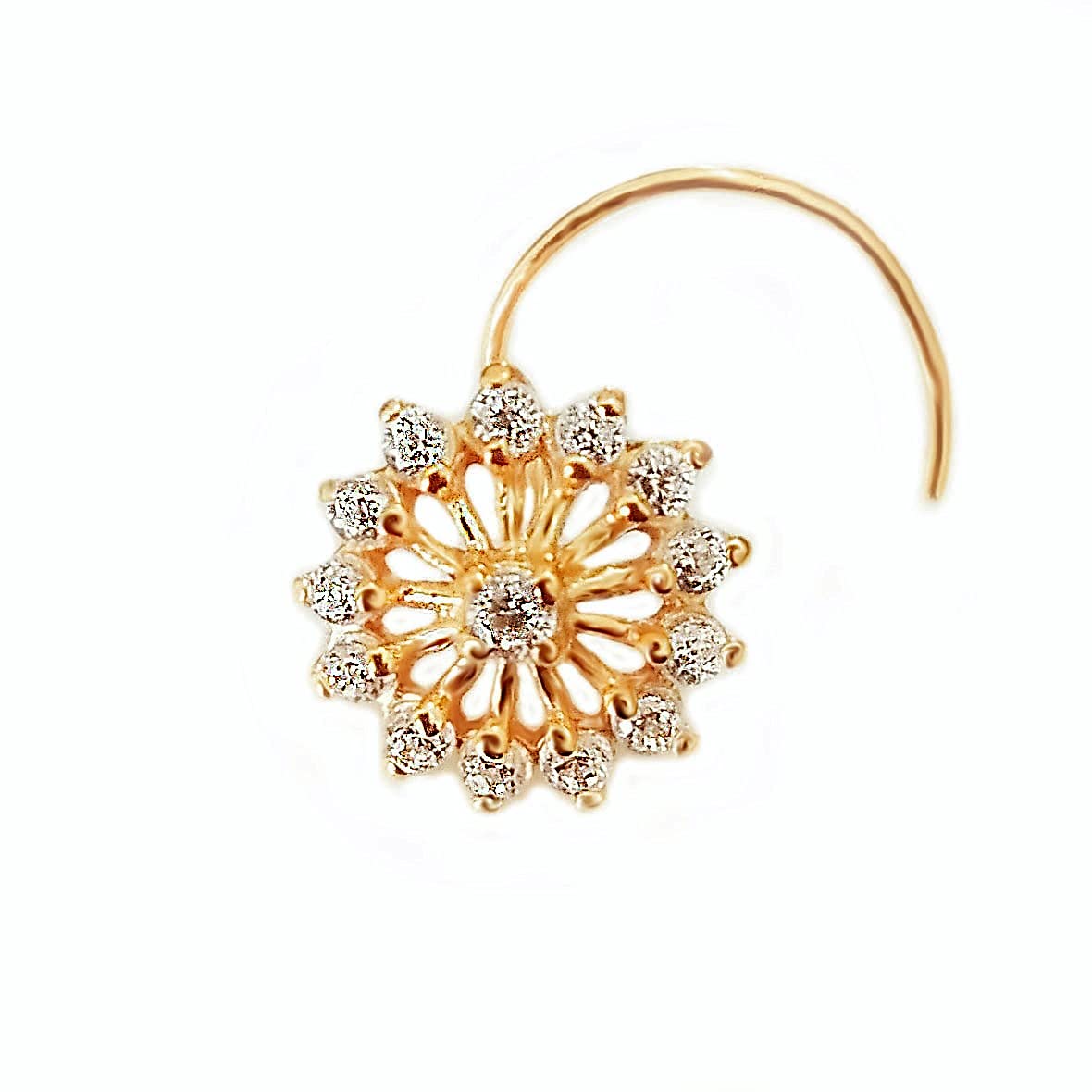 Premokshi Ornamrnts & Diamonds 14K(585) Pure Yellow Gold Nose Pin (B095PR29DD) Amazon Price History, Amazon Price Tracker