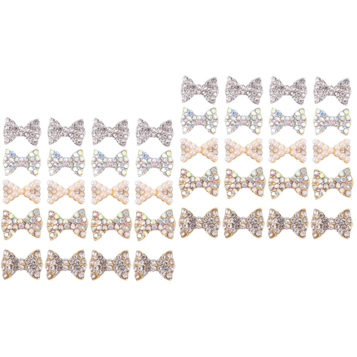 FRCOLOR 2 Ensembles Bijoux En Diamant Pour Les Ongles Accessoires Boucle Décoration Ongles 3d Trousse Strass Perlés Ongles Goth Vernis À Ongles Métal 50 Pièces * 2