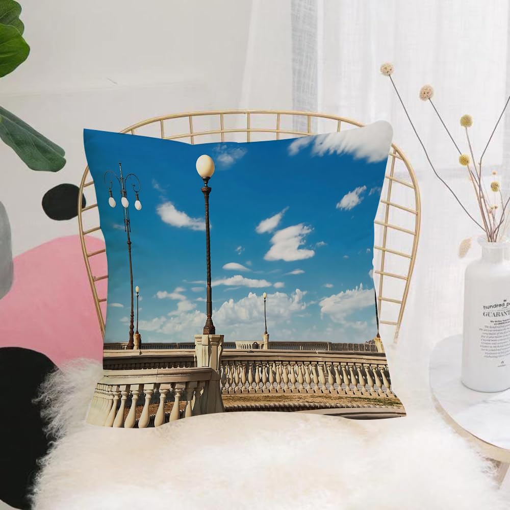 HYOSXW Cushion Cover,Throw Pillow Case Home Decorative for Living Room Bedroom Sofa Chair 16X16 Inch,Italian paradise landscape,Pillowcase 40X40cm