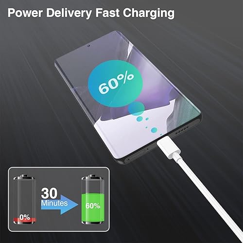 Miniatura 2 de Cable USB C a USB C para Apple iPhone 17/16/15, paquete de 2 cables de carga rápida tipo C de 6 pies para iPhone 17/16/15 Pro Max, MacBook Air, iPad