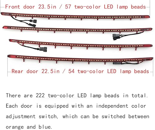Miniatura 8 de Accesorios de tira de luz ambiental para puerta interior de automóvil, accesorios para BMW Serie 3 F30 F31 320i 328i 330i 335i 340i puerta de dos