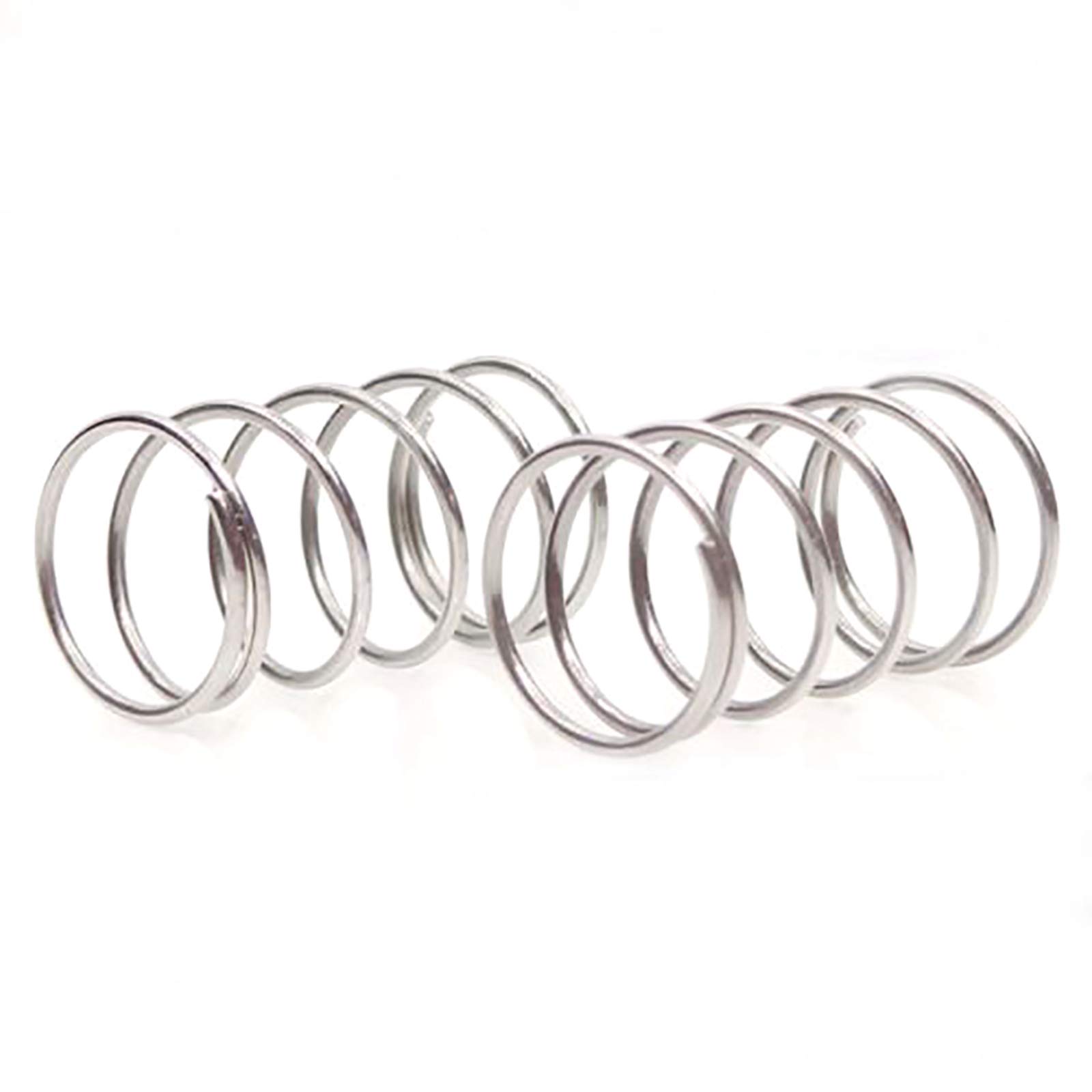 Produktbild von 2x 304 Edelstahl-Druckfeder – 120 Mm Lang, 10 Mm Außen-Ø, 1,6 Mm Drahtstärke, Für Hohe Elastizität