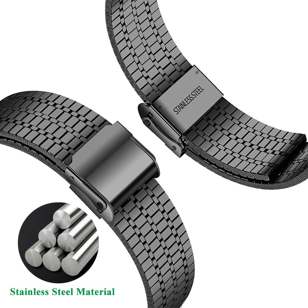 Pasek do zegarka ze stali nierdzewnej, metalowy pasek do zegarka dla mężczyzn i kobiet, pasek do smartwatcha i tradycyjnego zegarka, pasek do zegarka 20 mm/22 mm