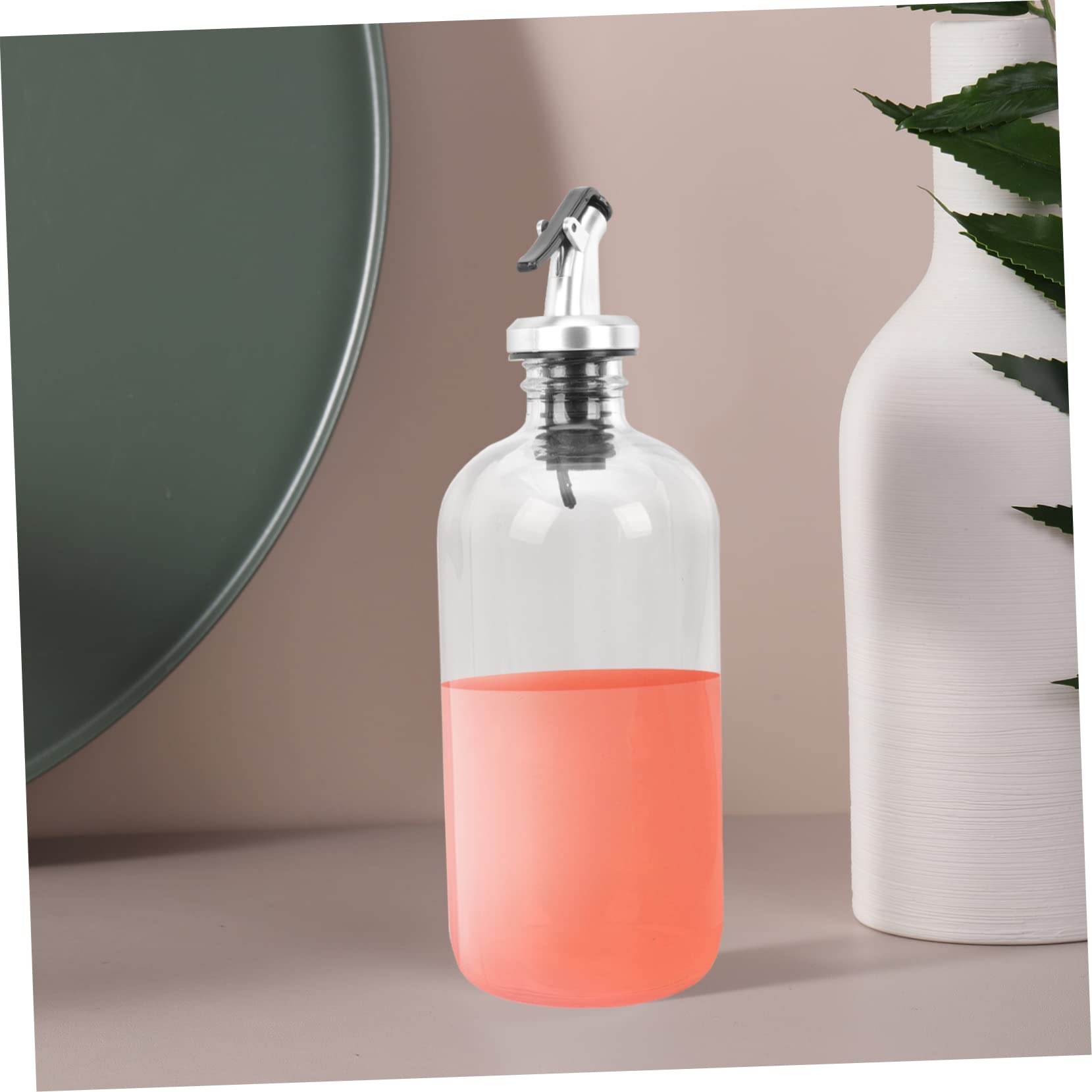 HOOTNEE 500ml Glass Mouthwash Dispenser Reusable Cup Bathroom Wall Mount for Home