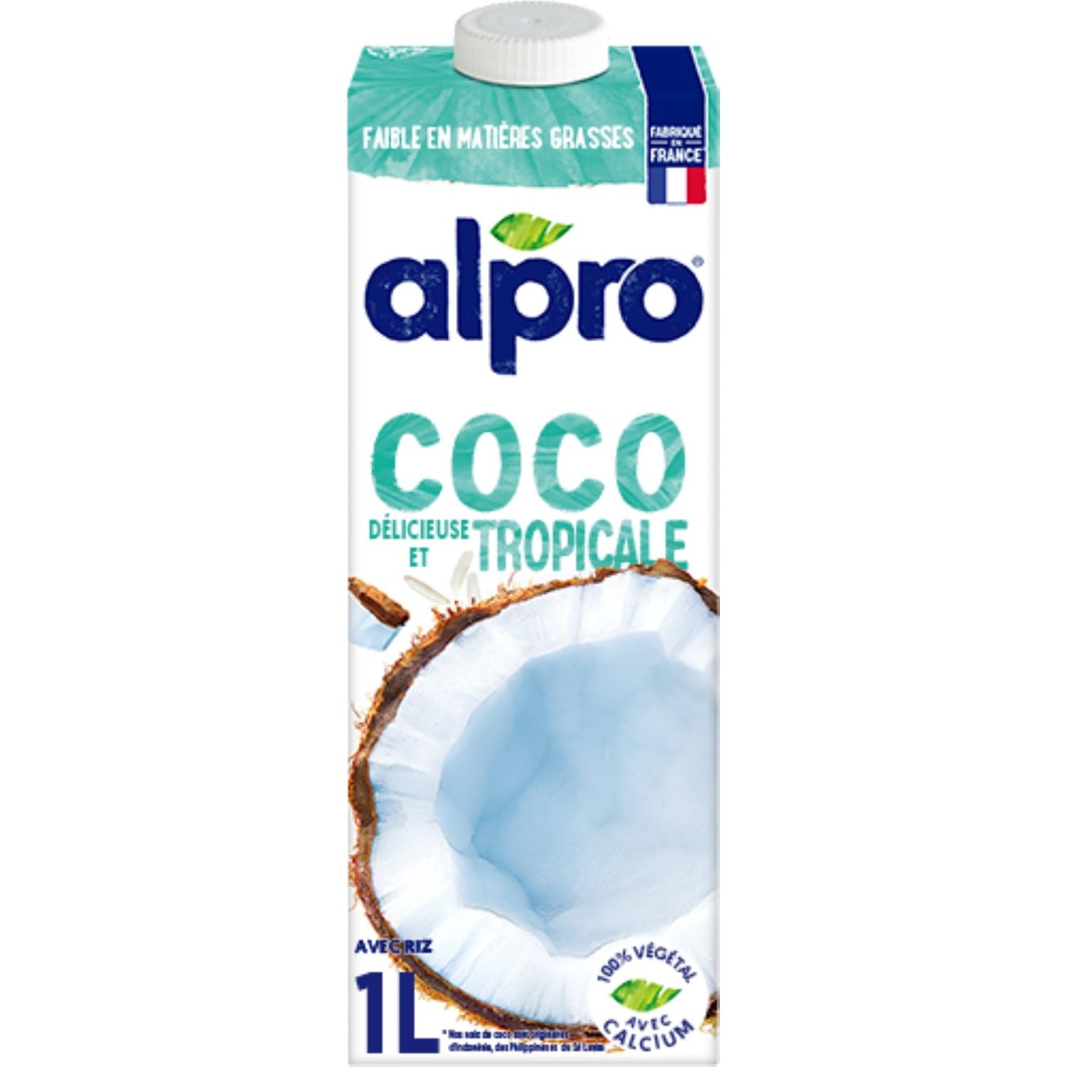 ALPRO – Boisson Végétale Onctueuse au Lait de Coco, Saveur Gourmande et Naturelle (Brique 1L) - Lot de 4 - vendu par Lot